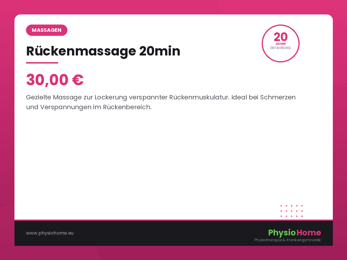 Rückenmassage 20min