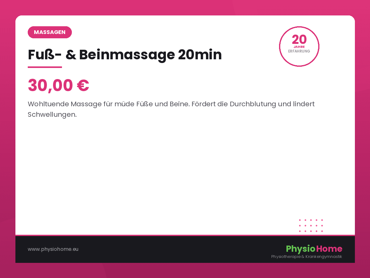 Fuss- & Beinmassage 20min