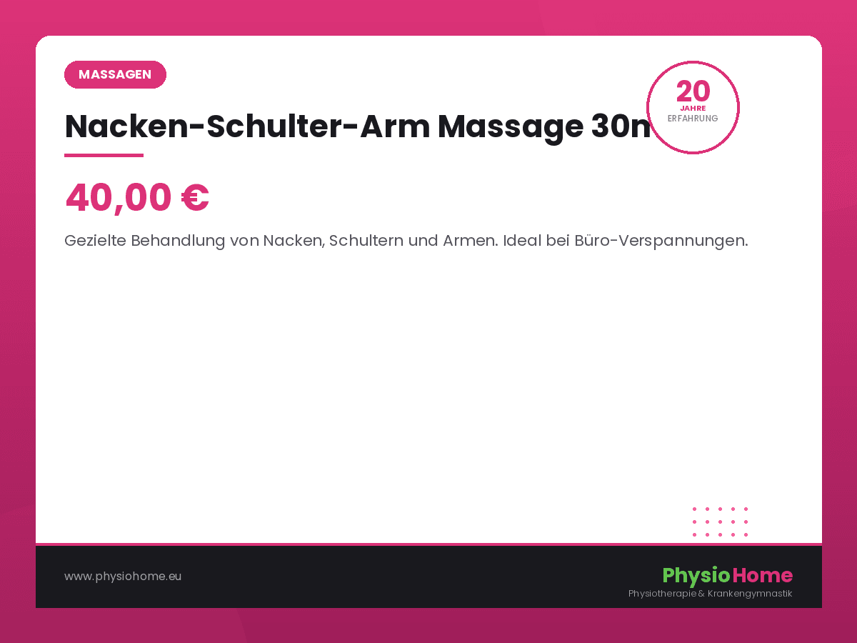 Nacken-Schulter-Arm Massage 30min