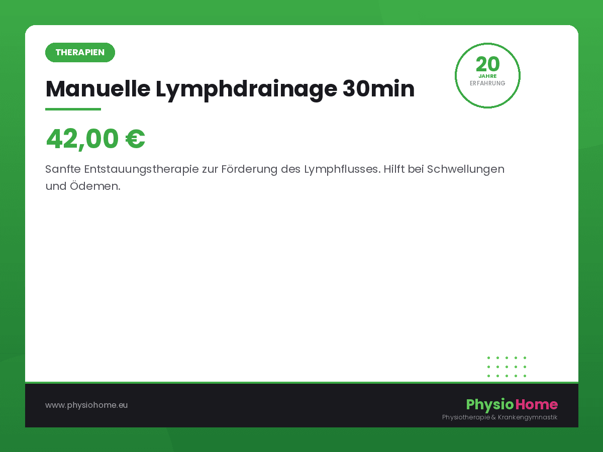 Manuelle Lymphdrainage 30min