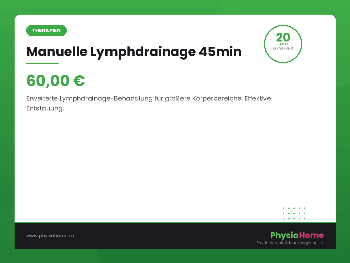 Manuelle Lymphdrainage 45min
