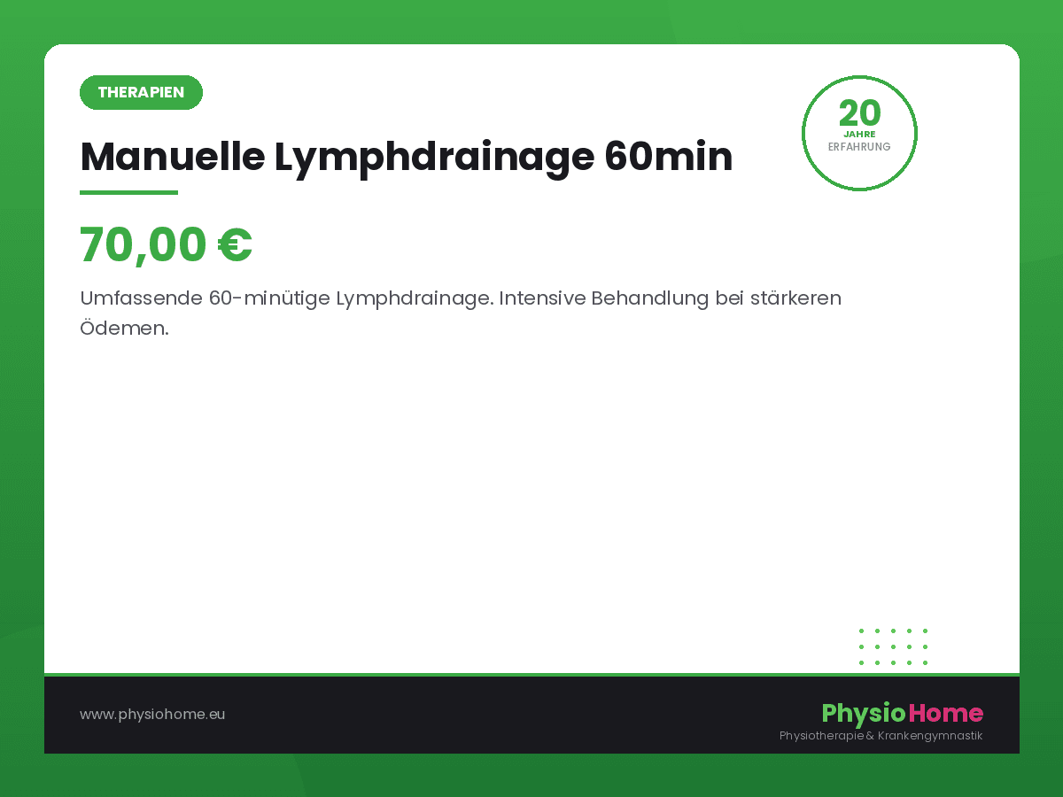 Manuelle Lymphdrainage 60min