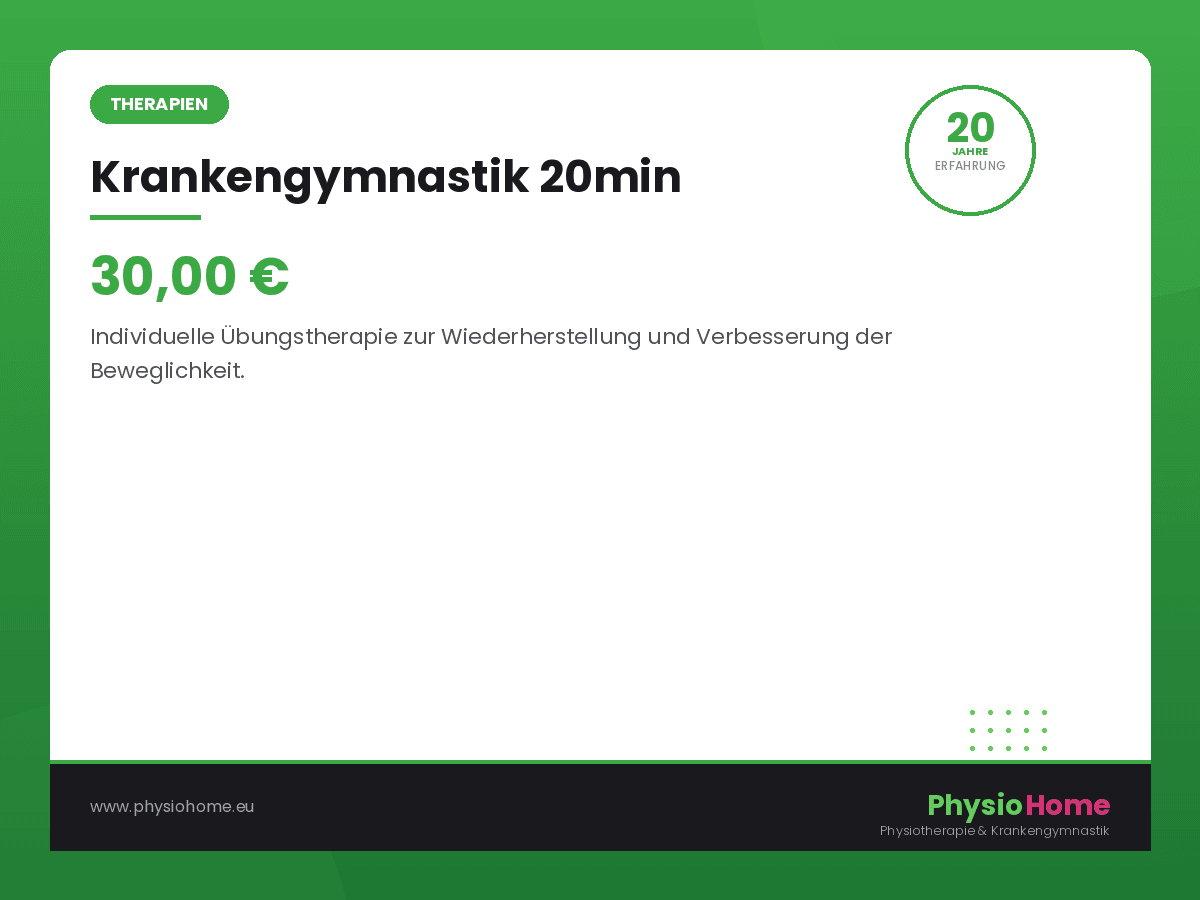 Krankengymnastik 20min